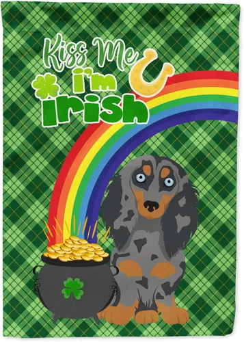 Vista 27 de Caroline's Treasures WDK4731GF - Bandera decorativa para jardín del día de San Patricio, color negro y tostado, Airedale Terrier, para jardín