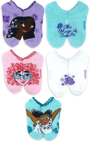 Vista 2 de Disney Encanto - Paquete de 5 calcetines tobilleros talla 6-8.5, Multicolor