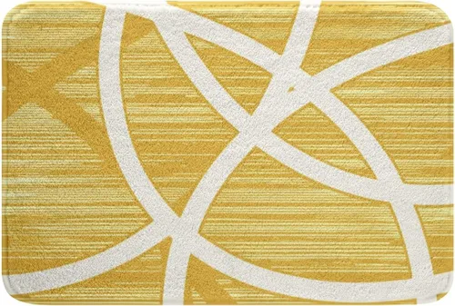 Vista 20 de Feelyou Beige Brown Bathroom Rugs Abstract Geometric Bath Mats Modern Art Bathroom Accessories Floor Doormats 16"x24" Soft Microfiber