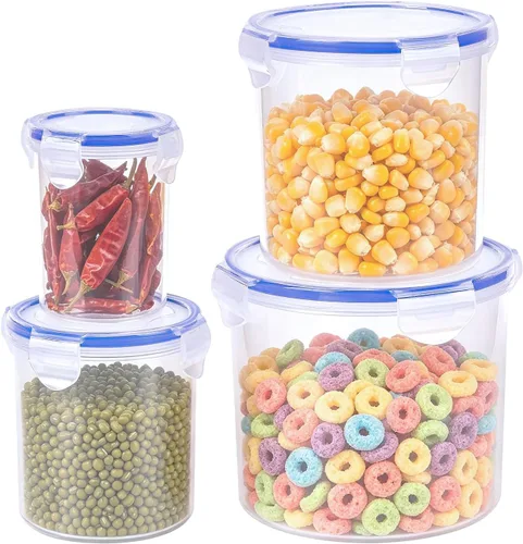 Vista 29 de KIGI Mini recipientes de plástico para almacenamiento de alimentos de 6 onzas con tapas herméticas y a prueba de fugas, ideales para almuerzo