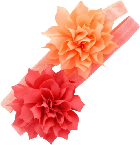 Vista 24 de Diademas de flores de pétalos para bebés y niñas, par elástico para niños pequeños