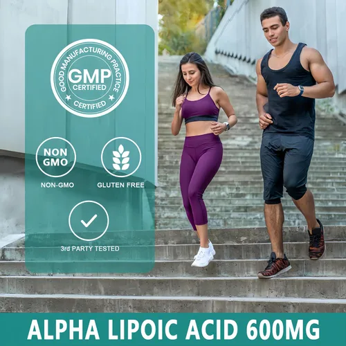 Vista 5 de Ácido alfa lipoico 600 mg – Suplemento de alta absorción ALA antioxidante para nervios, energía, metabolismo y desintoxicación hepática – Cápsulas