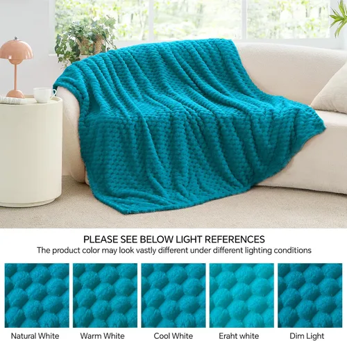 Vista 177 de BEDELITE Manta de forro polar para sofá y cama, manta decorativa de jacquard 3D de almendra, súper suave y acogedora, manta mullida cálida adecuada