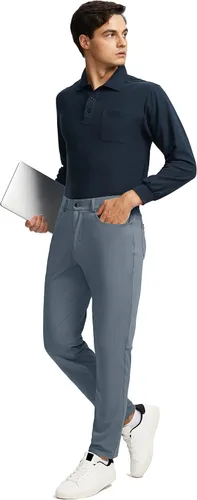 Vista 5 de G Gradual Men's Stretch Golf Pants with 6 Pockets Slim Fit Dress Pants for Men Travel Casual Work