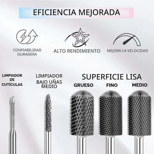 Vista 3 de Kiara Sky Broca gruesa 5 en 1 Broca de carburo, uso tanto para zurdos como para diestros Negro