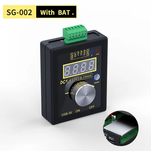 Vista 2 de Nuevo generador de señal digital 4-20mA 0-10V Voltaje 0-20mA Transmisor de corriente USA (con batería)