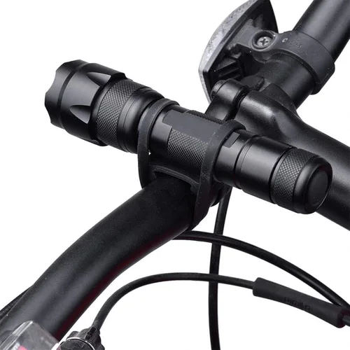 Vista 5 de 5 unids/set bici silicona banda bicicleta faro correa multiusos ciclismo linterna elástica soporte de montaje 5.5 * 1.0 in