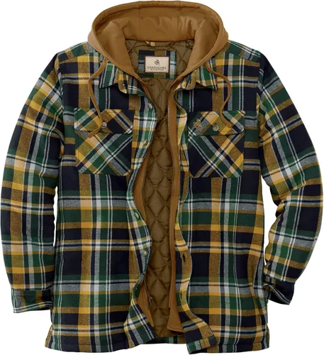 Vista 16 de Legendary Whitetails - Chaqueta Maplewood tipo camisa con capucha para hombre Cuadros de bisonte antiguo