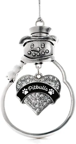 Vista 168 de Colgante de plata con diseño de Detroit con forma de corazón y muñeco de nieve con circonitas cúbicas