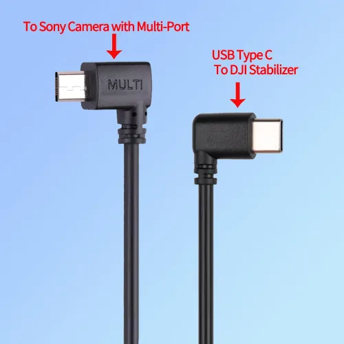 Vista 5 de Cable de control de múltiples cámaras RS USB-C a Multi, para DJI RS4 Pro RS4 RS3 Pro RS3 Mini RSC2 RS2 Gimbal estabilizador, para cámara Sony A6400