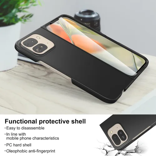 Vista 4 de Foluu Funda Ajustada para Google Pixel 9 Pro Fold 2024, con Protector de Pantalla Frontal Integrado, PC Mate Ultra Delgado con Agarre Antideslizante