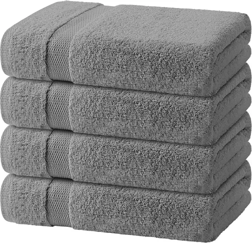 Vista 21 de Toallas de mano blancas clásicas para baño [paquete de 12] Toallas de mano de algodón a granel para gimnasio, cocina y spa, 16x27 pulgadas, toallas