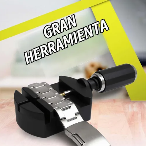 Vista 2 de GLDCAPA Kit de extracción de eslabones de reloj, herramienta de tamaño de correa de reloj para ajuste de correa de reloj, reemplazo de pasadores
