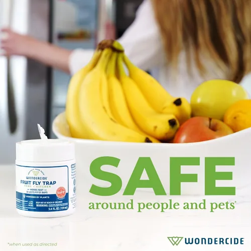 Vista 5 de Wondercide - Trampas para moscas de frutas para interiores - Matamoscas de la fruta - Seguro para mascotas y personas - Fabricado en Estados Unidos