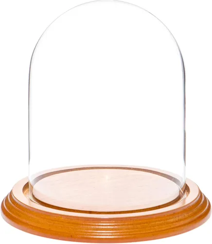 Vista 8 de Plymor Cúpula de cristal de 4.5 x 6 pulgadas (base de madera MDF negra)