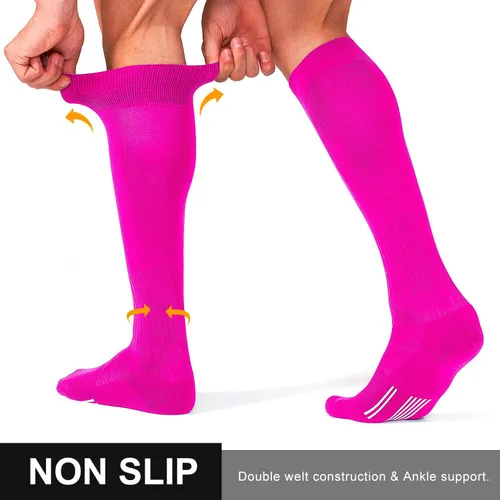 Vista 3 de FITRELL Paquete de 23 calcetines de fútbol para jóvenes, niños y adultos, calcetines de béisbol y softbol para hombres, mujeres, niños y niñas