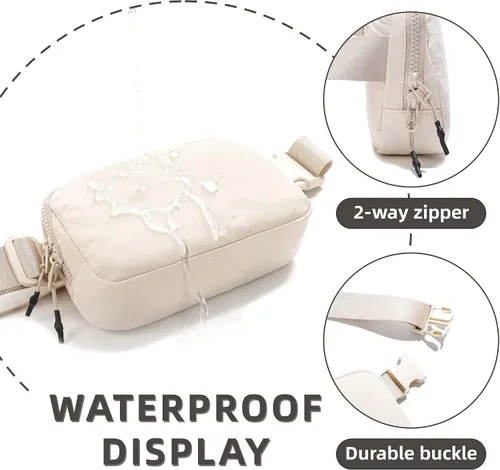 Vista 3 de Bolso de cinturón con cremallera bidireccional unisex