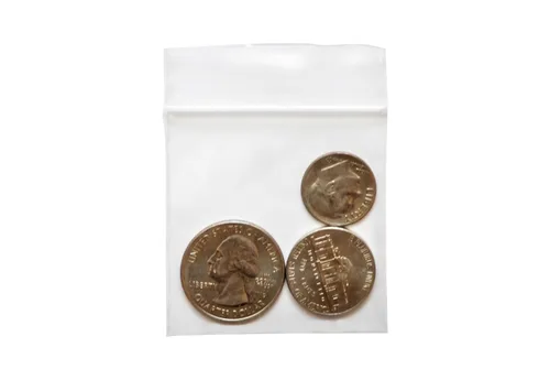 Vista 3 de Bolsas transparentes herméticas de polietileno resellables de 1 x 1 pulgadas, caja de 1 000