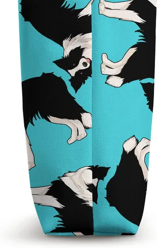 Vista 3 de Bolsa de mano con diseño de Border Collie para amantes de los perros, dueño de perros, con borde Collie