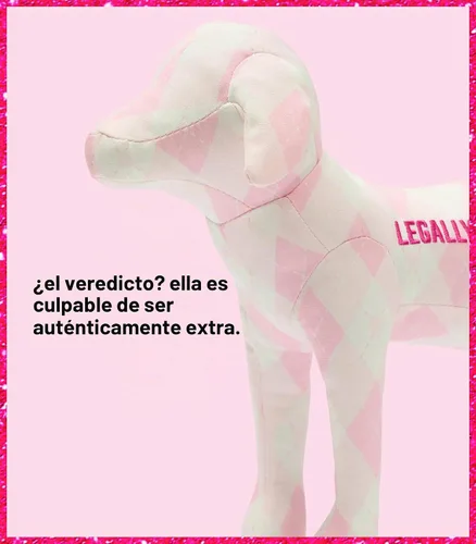 Vista 3 de Victoria's Secret Rosa Elle Legally Perfect Maxi Dog, cuadros rosas, O/S