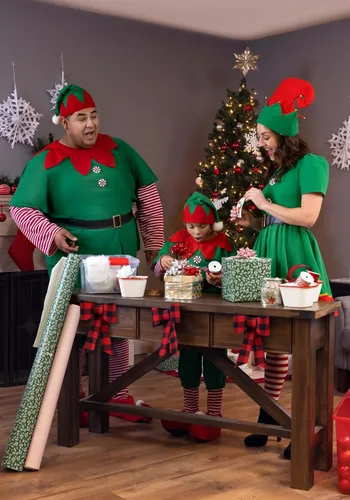 Vista 5 de Youth Holiday Elf Costume, Spread Joy and Magic with this Festive Christmas Outfit for Kids