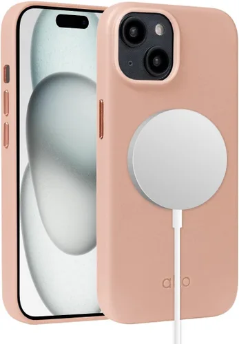 Vista 34 de alto Funda para teléfono compatible con iPhone 15 2023 y MagSafe, funda magnética de cuero italiano, funda protectora contra caídas de la serie Clop