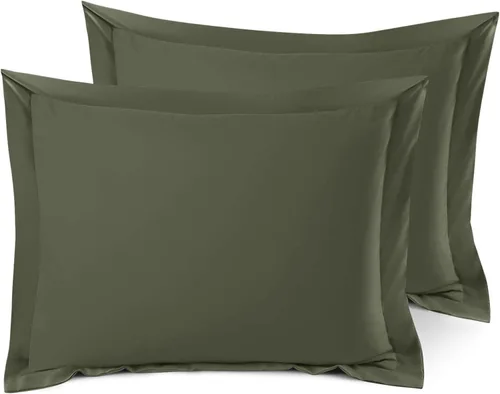 Vista 123 de Nestl Juego de 2 fundas tipo sham de almohada suaves - Fundas de almohada de microfibra de doble cepillado - Fundas de almohada de cama premium