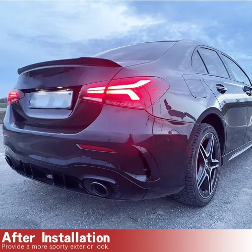 Vista 8 de Alerón de maletero para Mercedes Benz Clase A W177 Sedan 4 puertas 2019-2024