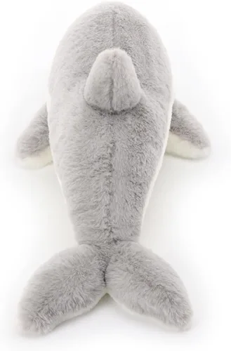 Vista 8 de Apricot Lamb Juguetes de peluche del océano, delfín gris, animal marino, suave, perfecto para niñas y niños (delfín gris, 12 pulgadas)
