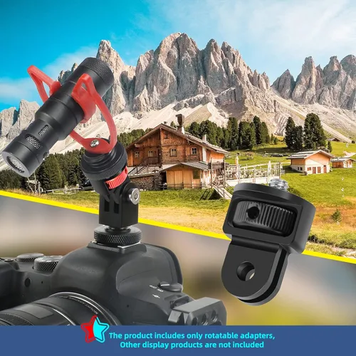 Vista 7 de Soporte de trípode para cámara GoPro, ajuste de 360° 1/4-20, adaptador de conversión de tornillo para GoPro Hero10, Insta360 ONE X3, X2, Go 2 3