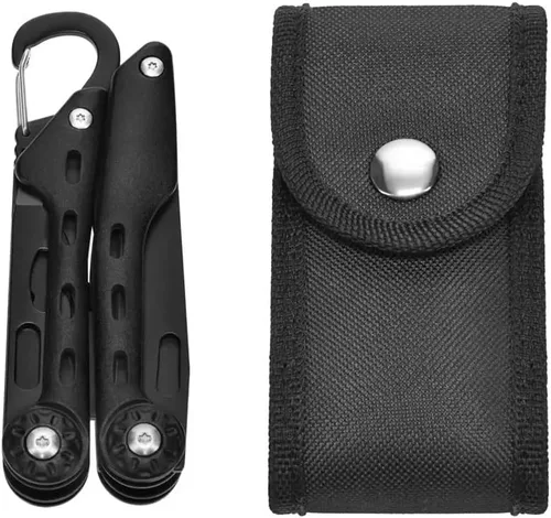 Vista 5 de Monoprice Alicates multifuncionales con bolsa de tela, acabado resistente a la intemperie, para equipos de campamento, herramientas