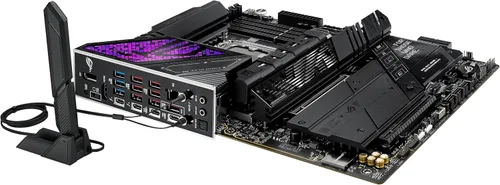 Vista 10 de ASUS ROG Strix Z890-E Gaming WiFi Intel® Z890 LGA 1851 ATX placa base, IA avanzada lista para PC, 18+2+1+2 etapas, DDR5, WiFi 7, 7X M.2