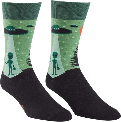 Vista 68 de Sock It To Me - Calcetines con diseño de extraterrestres y del espacio para hombre