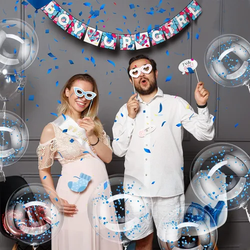 Vista 5 de Jexine - 100 globos Bobo de 24 pulgadas, burbujas transparentes para Diseño de burbujas transparentes, ideal para bodas, cumpleaños