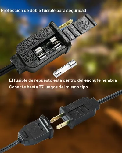 Vista 8 de BRIMAX Cadena de luces para exteriores de 10 pies con 10 bombillas
