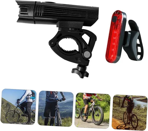Vista 9 de VICASKY Juego de luces recargables para bicicleta, luces delanteras y traseras impermeables con carga USB, luces de seguridad para ciclismo