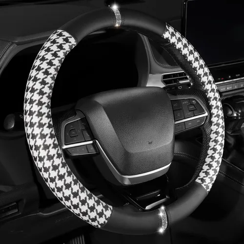 Vista 11 de Fundas para volante de automóvil con estampado de vaca, piel de microfibra transpirable para mujeres y hombres, protector universal de volante