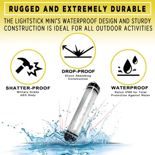 Vista 3 de SunJack LightStick Camplight - Linterna LED recargable impermeable y banco de energía Linterna de camping portátil para senderismo, mochilero