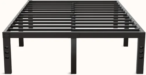 Vista 8 de Novilla Base de cama tamaño Queen, base de cama con plataforma de metal de 14 pulgadas tamaño Queen con espacio de almacenamiento debajo de la cama