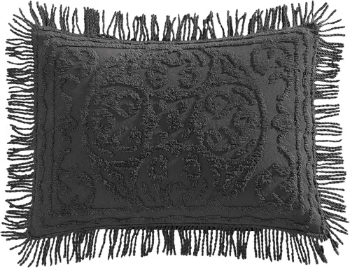 Vista 28 de Beatrice Home Fashions Medallón de chenilla, funda estándar, azul