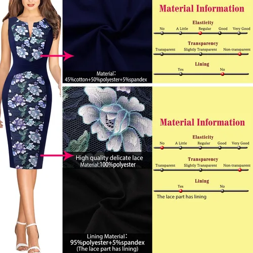Vista 7 de VFSHOW - Vestido tipo tubo con cremallera frontal para mujer, para el trabajo, oficina, negocios, fiesta o cóctel