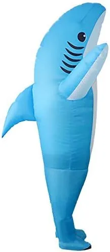 Vista 3 de KMiKE Disfraz inflable para disfraz de tiburón inflable para adultos