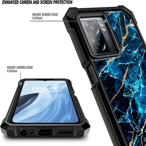 Vista 2 de NZND Funda compatible con OnePlus Nord N300 5G con [protector de pantalla integrado], cubierta protectora de cuerpo completo a prueba de golpes