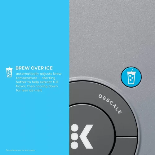 Vista 3 de Keurig K-Iced Plus - Cafetera de una sola porción, prepara café helado, se adapta a taza de viaje, depósito de agua extraíble, gris ártico (renovada)