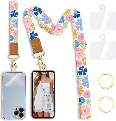Vista 24 de Yonlevres Cordón para Teléfono con Correa de Muñeca Cruzada, Cordón para Teléfono Celular Be Kind para Alrededor del Cuello, Correa Ajustable