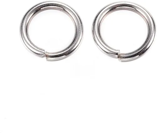 Vista 21 de HDSupplies 100 piezas - 4mm de argollas de acero inoxidable 304 de tono negro - Calibre 22 (espesor de 0.6mm)