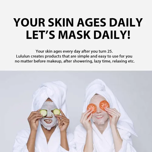 Vista 5 de Lululun 7EA - Máscara facial antienvejecimiento para mujeres y hombres, piel madura y seca, máscaras faciales diarias para el cuidado de la piel por