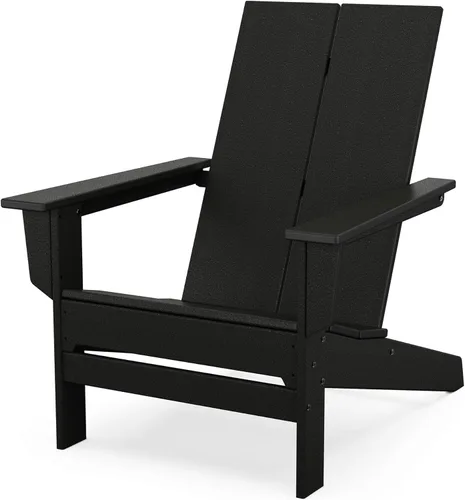 Vista 15 de POLYWOOD - Silla plegable contemporánea moderna Adirondack en gris pizarra Plegable Gris Pizarra