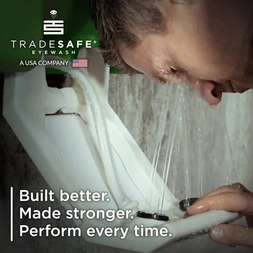 Vista 6 de TRADESAFE Estación de lavado de ojos de emergencia: estación portátil de lavado de ojos aprobada por OSHA, primeros auxilios de lavado de ojos de 8
