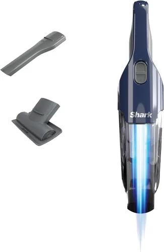 Vista 4 de Shark Cyclone PET Aspiradora de mano con herramienta para hendiduras de 8", succión HyperVelocity, azul marino/gris, CH701